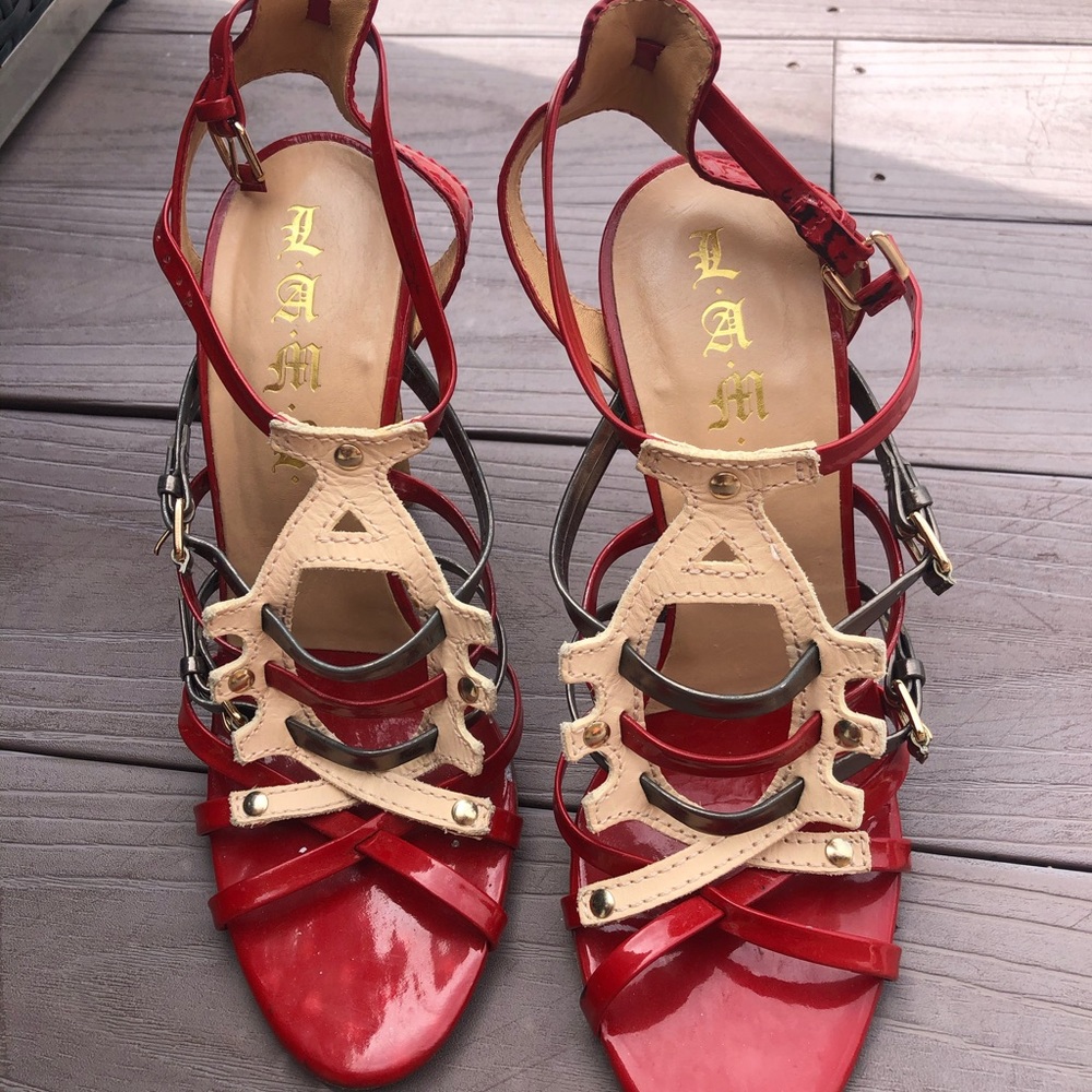Strappy L.A.M.B. heels